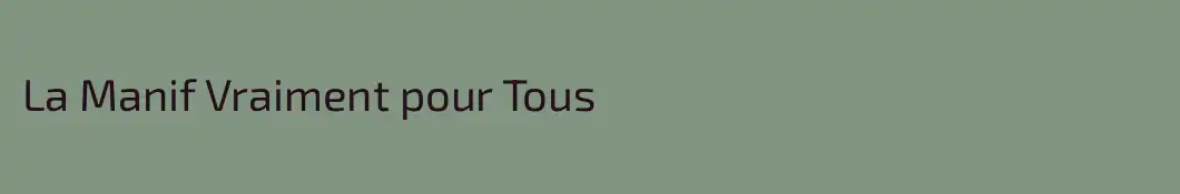 La Manif Vraiment pour Tous